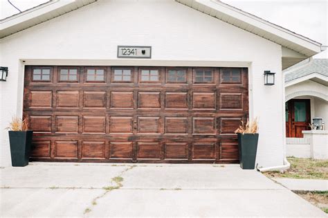 Create A Faux Wood Garage Door With Gel Stain Crazy Life With Littles