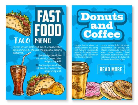 Fast Food Snacks And Meals Menu Sketch Poster Stock Vector Illustration Of Pizza Kebab 102404333