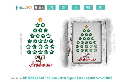 Download Days until Christmas SVG ( Christmas Tree ) - FunLurn