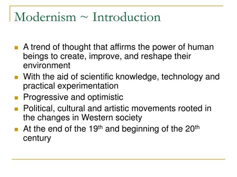 Ppt Modernism And Modernist Literature Powerpoint Presentation Id623438