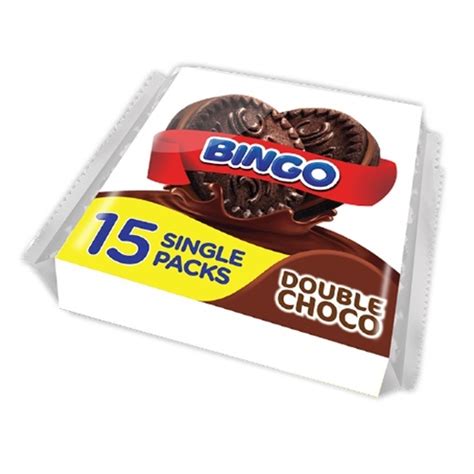 Bingo Cookie Sandwich Double Choco 28g X 15 Shopee Philippines