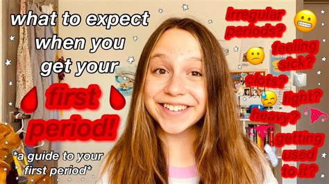 what to expect when you get your first period a guide to your first period youtube