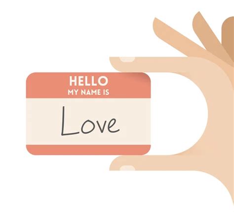 Hello My Name Is Sticker Or Personal Business Id Card In Human Employee Hands Idea