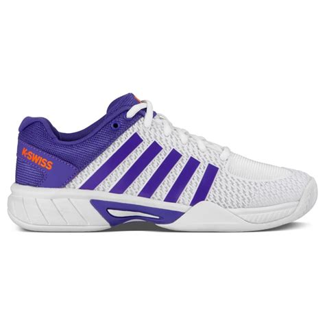 Their technological advancements all combine to create a high performance platform in a very comfortable tennis shoe that prevents injury. K-Swiss Womens Express Light Tennis Shoes - White/Purple ...