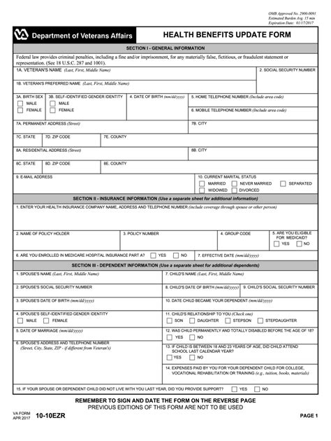 This is an official document that you as the principal will complete to appoint another person to act on your behalf. 2011 Form VA 10-10EZR Fill Online, Printable, Fillable, Blank - pdfFiller
