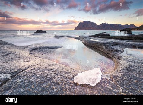 Uttakleiv Beach Lofoten Islands Norway Stock Photo Alamy