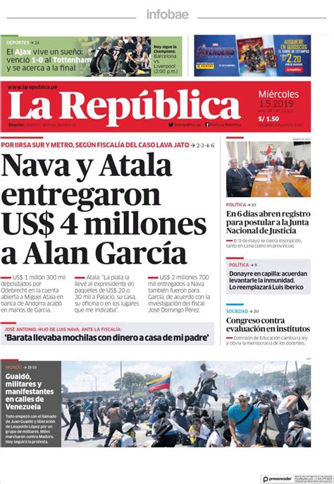 la república perú miércoles 1 de mayo de 2019 infobae