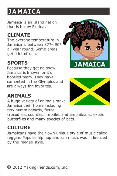 Facts About Jamaica Makingfriendsmakingfriends