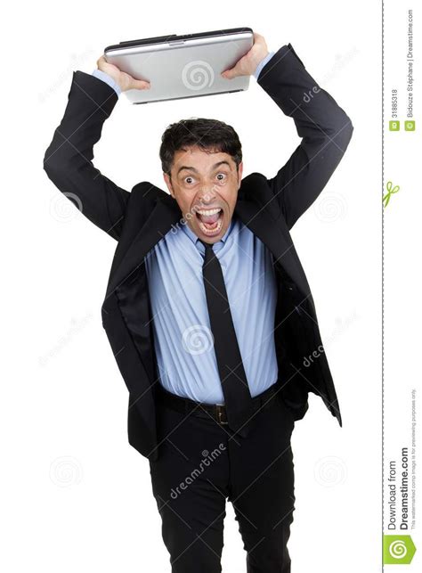 Angry Businessman Throwing His Stock Photo Image Of Angry Portrait