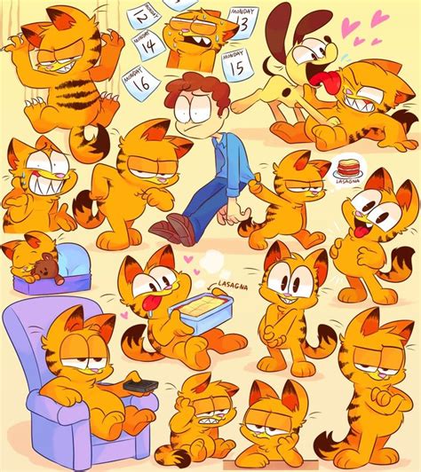 Vdru7 On Twitter Garfield🐱 Cartoon Character Design Cartoon