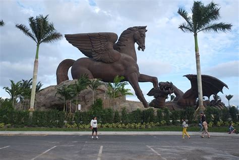 This 110ft Tall Statue Of Pegasus Crushing A Dragon Went Up About Year