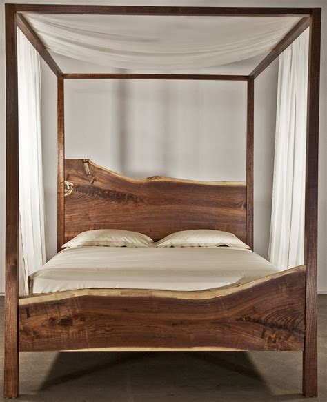 Keane streamlines the traditional canopy bed into an open, airy cube of beautiful mahogany veneer and solid mahogany, certified sustainable by the designed by bill eastburn of william eastburn design, the queen bed has a light driftwood finish. Live Edge Headboard Ideas That Celebrate The Beauty Of Nature
