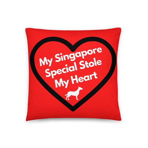 My Singapore Special Stole My Heart Pillows For Dog Lover Heart