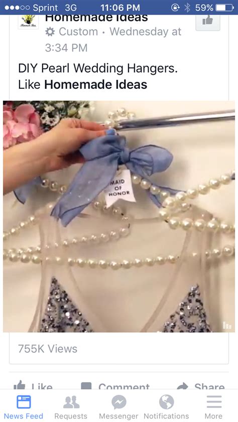 Hangers are cool and everything, but i wanted to get my bridesmaids something more meaningful than an artfully not to mention, i knew that my girls would think the personalized hangers were cute. Pin by Lory Lanusse on crafts | Pearls diy, Wedding hangers, Pearl wedding