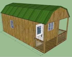 22×24 cabin loft assembly plans with 3d building layout. 12' x 24' Lofted Barn Cabin in SketchUp | Lofted barn cabin, Cabin, Barn loft