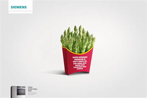 Siemens Print Advert By Ddb Fast Food Asparagus Ads Of The World