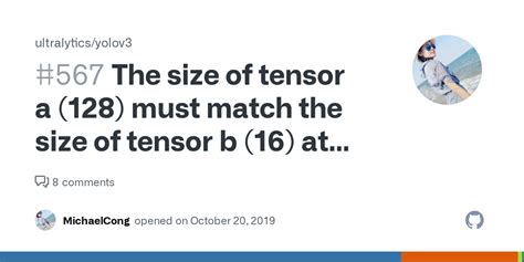 The Size Of Tensor A Must Match The Size Of Tensor B At Non