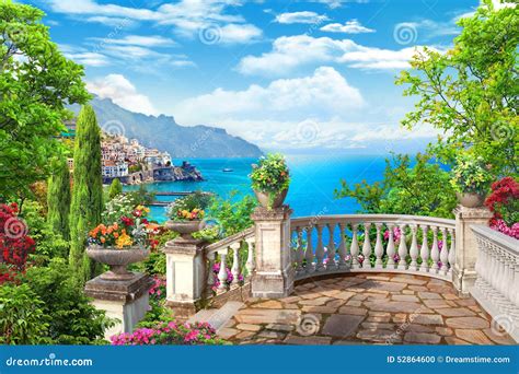 View From Terrace Stock Photo Image Of View Italy Trees 52864600