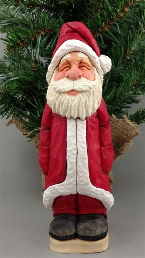 Hand Carved Wood Santa By Carvingsbytony On Etsy Wood Carving Faces Wood Carving Designs
