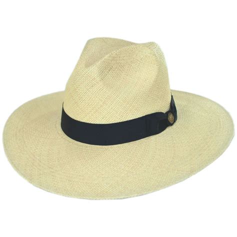 Stetson Naturalist Wide Brim Panama Straw Fedora Hat