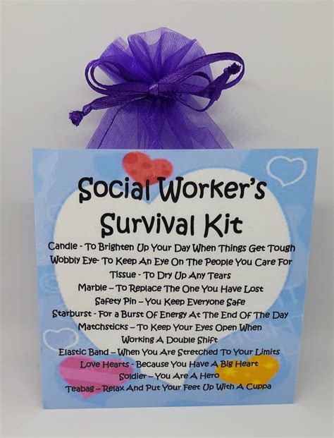 Social Workers Survival Kit Fun Joke Novelty T Etsy