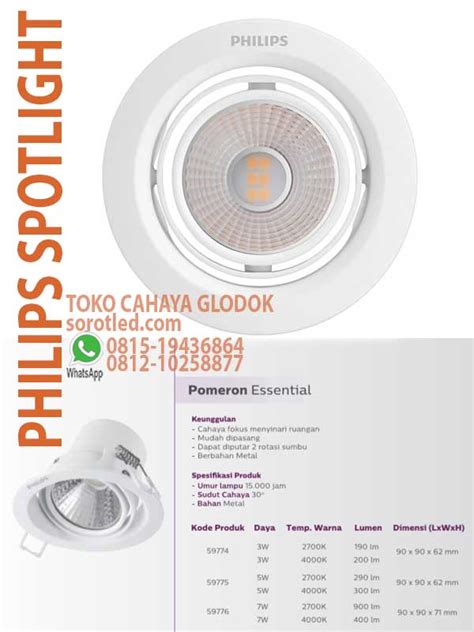 Totalitaskan penggantian lampu led di mobil anda dengan led t10 merah dan orange dari philips spotlight philips automotive jl. Philips Pomeron Spotlight LED 5W 59775 | sorotled.com