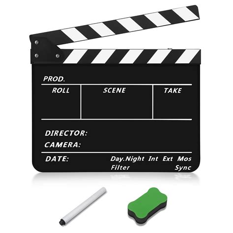 Hollywood Movie Film Directors Clapboard Slate Cut Action Scene 10x12