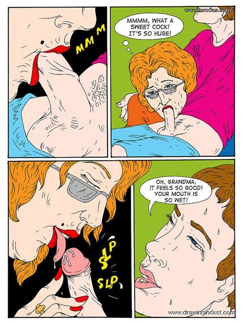Page Drawingincest Comics Granny Caches Her Grandson At Viewing