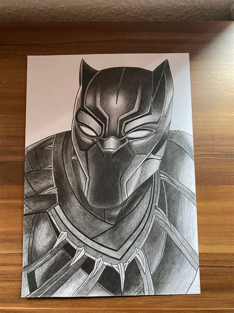 Marvel Black Panther Draw Art Drawing Etsy