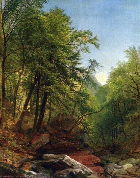 Oil Painting Replica Woodland Interior By Asher Brown Durand 1796 1886