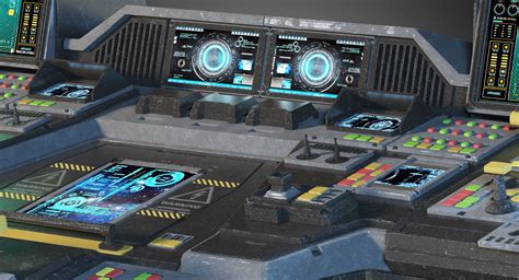Sci Fi Control Panel 3d Model By Zifir3d