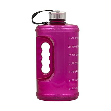 Mnycxen Gallon Water Bottle Fitness Workout With Time Marker Drink