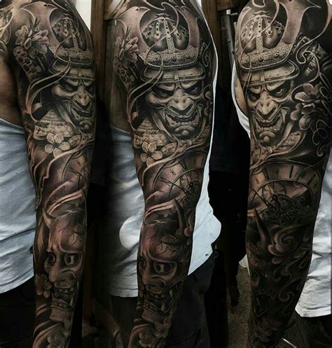 Badass Sleeve Work By Yz Asencio Full Sleeve Tattoos Samurai Tattoo Sleeve Best Sleeve Tattoos