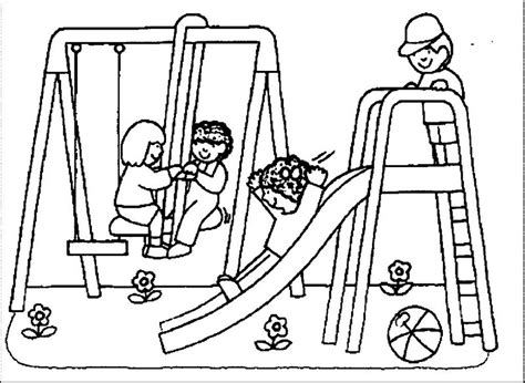Fun Playground Coloring Pages Coloring Pages