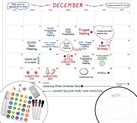 Wall Calendars Office Products Giant Dry Erase Laminated Calendar For