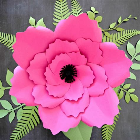This is a great collection of gorgeous free paper flowers templates and tutorials,. Giant Anemone Paper Flower Template with Poppy center ...