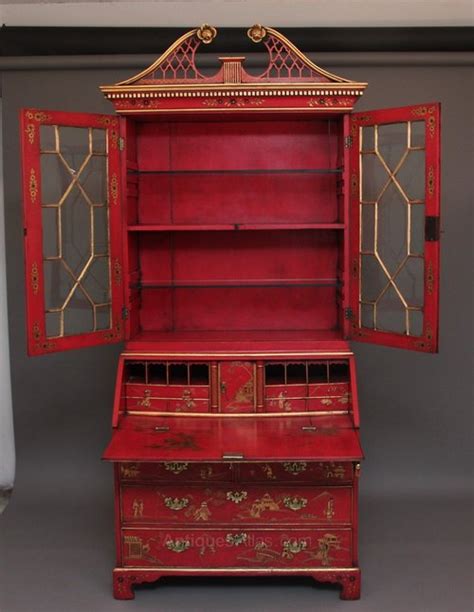 Early 20th Century Chinoiserie Bureau Bookcase Antiques Atlas