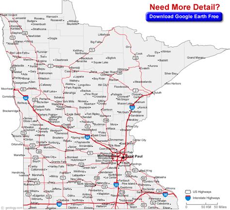 Minnesota Map And Minnesota Satellite Images