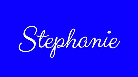 Learn How To Sign The Name Stephanie Stylishly In Cursive Writing Youtube