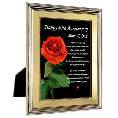 Something funny and personal at the same time. Mom and Dad 40th Wedding Anniversary Gift - Anniversary ...