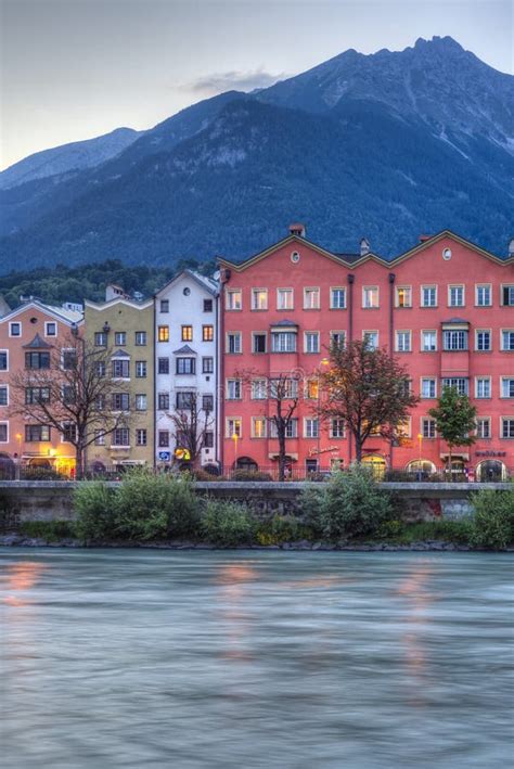 Inn River On Its Way Through Innsbruck Austria Editorial Image