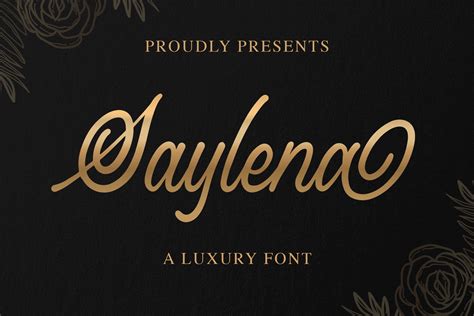 Saylena Luxury Script Font Script Fonts Creative Market