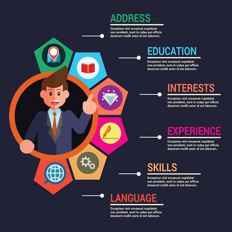 Premium Vector Infographic Business Template Personal Info