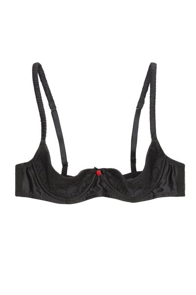 Marlene Black 1 4 Cup Bra With Lace Dd G Cups Playful Promises Australia