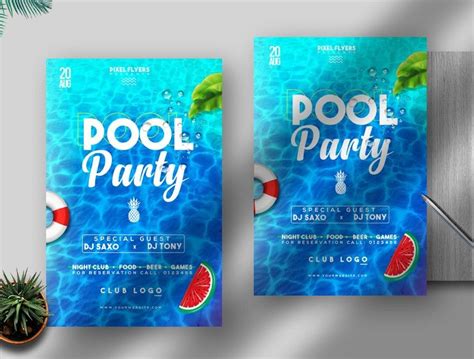 Summer Pool Party Free Flyer Template Psd Stockpsd
