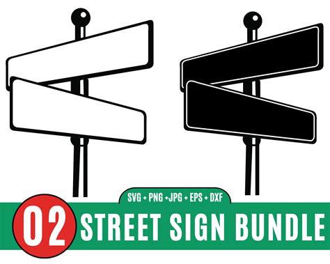 2 Street Sign Svg Street Sign Cut File Customizable Street Etsy Australia