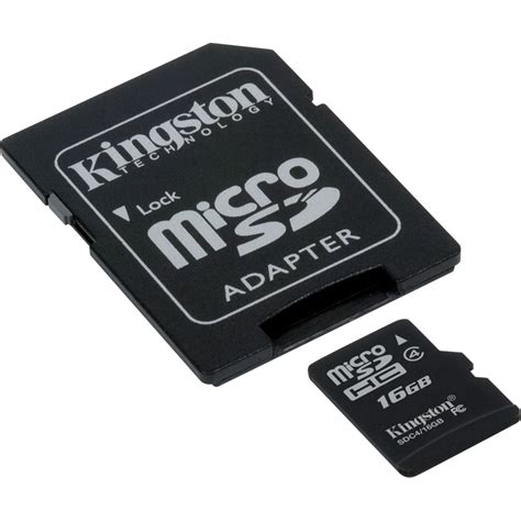 Kingston 16gb Microsdhc Memory Card Class 4 With Sd Sdc416gb