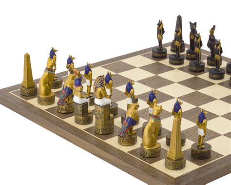 The Ancient Egypt Hand Painted Themed Chess Set By Italfama Rcpb336