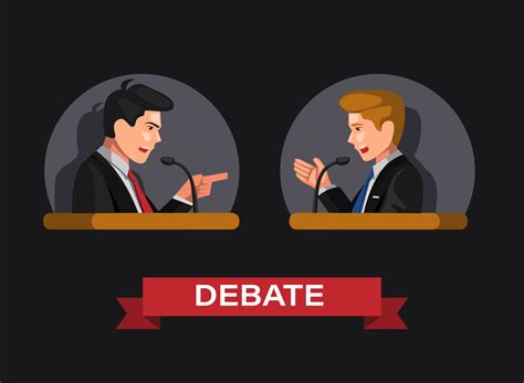 Debate In Presidential Election Or Law And Business Activity Symbol