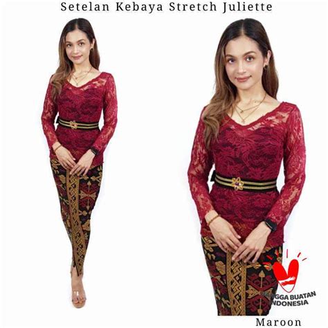 Jual Setelan Kebaya Brokat Sofia Juliette Bali Dan Rok Lycra Batik Free Selendang Pengantin